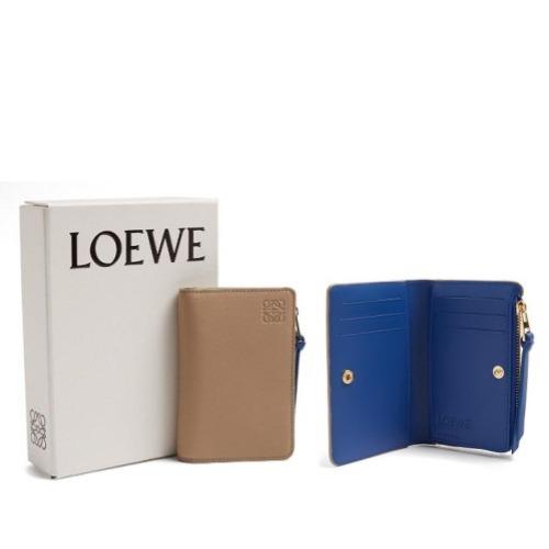 LOEWE スーパーコピー バイカラー レザー カードホルダー サンドベージュ 8051510